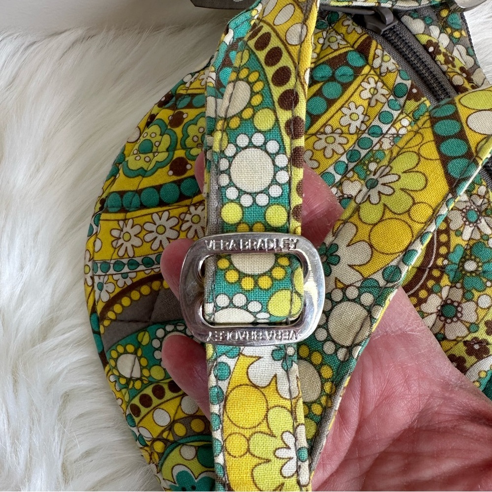 Vera Bradley Lizzy Lemon Parfait Yellow Crossbody Bag - Picture 9 of 16